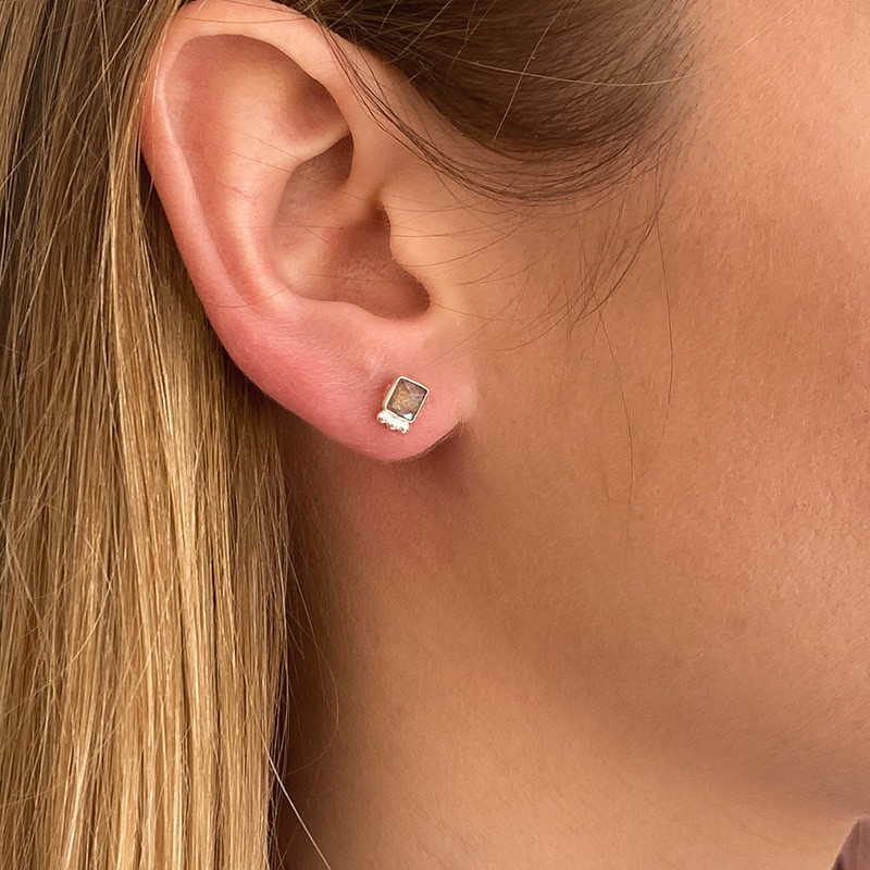 Clous d'oreilles Argent pierres