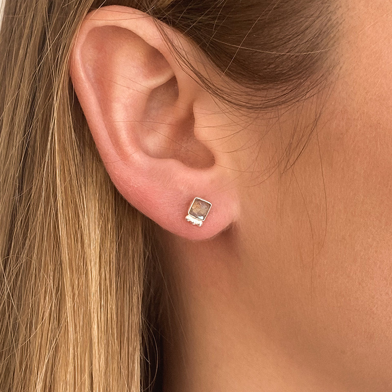 Clous d'oreilles Argent pierres