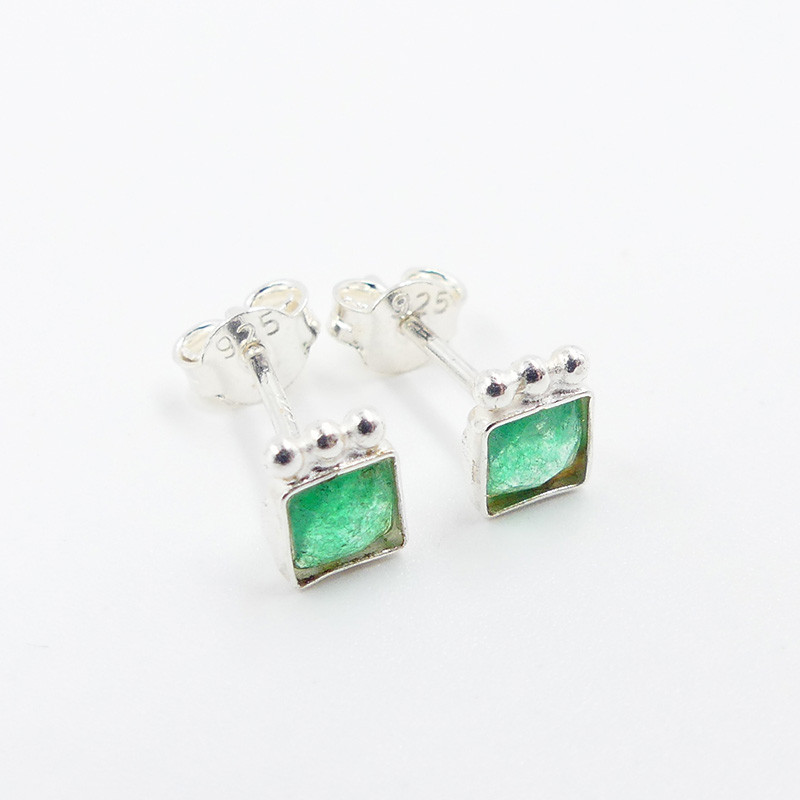 Clous d'oreilles Argent pierres