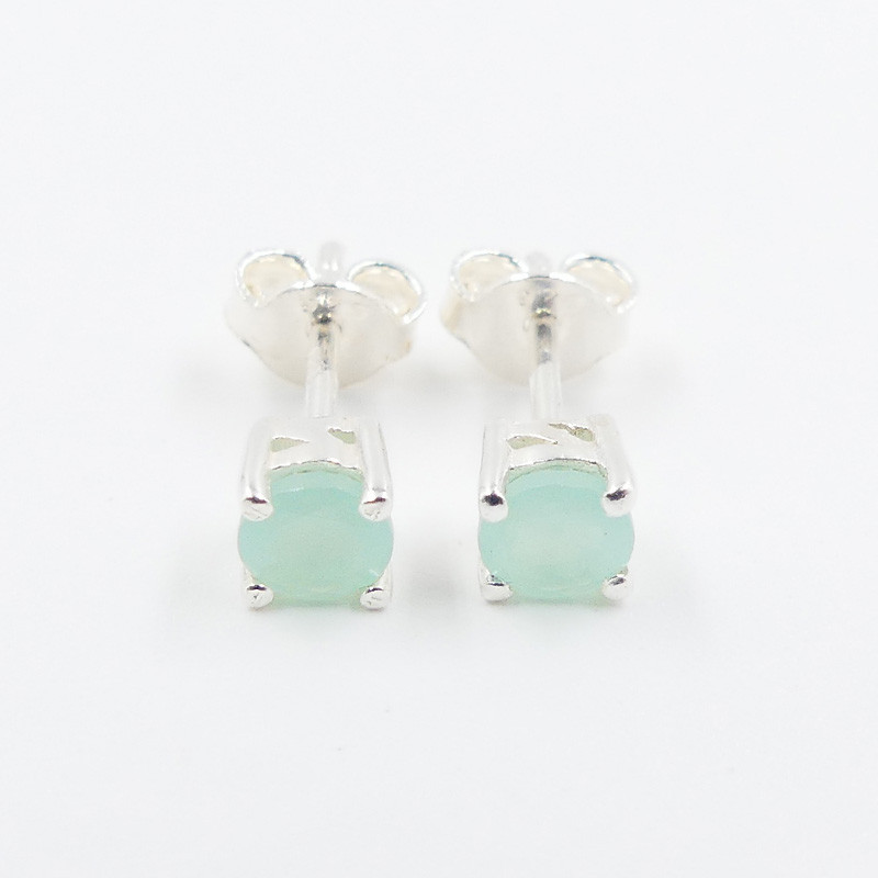 Clous Argent Amazonite