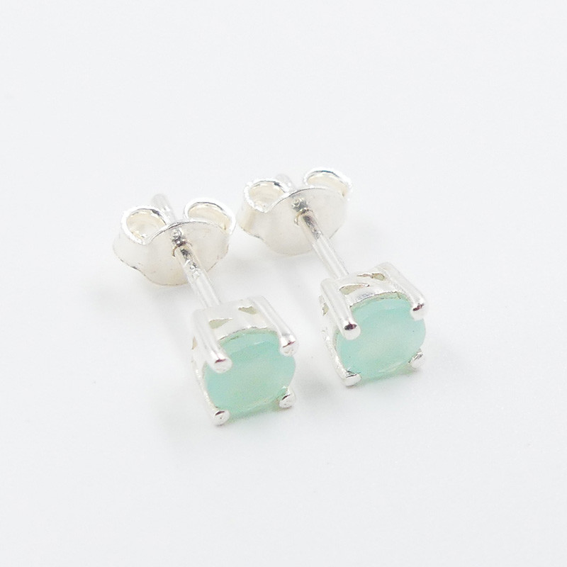 Clous Argent Amazonite