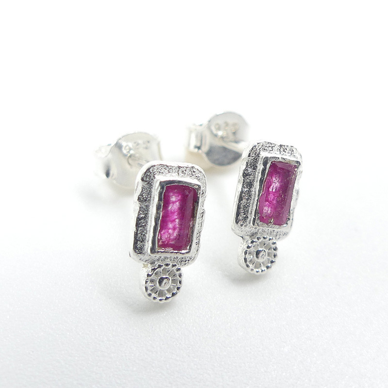 Clous d'oreilles Argent pierres fines