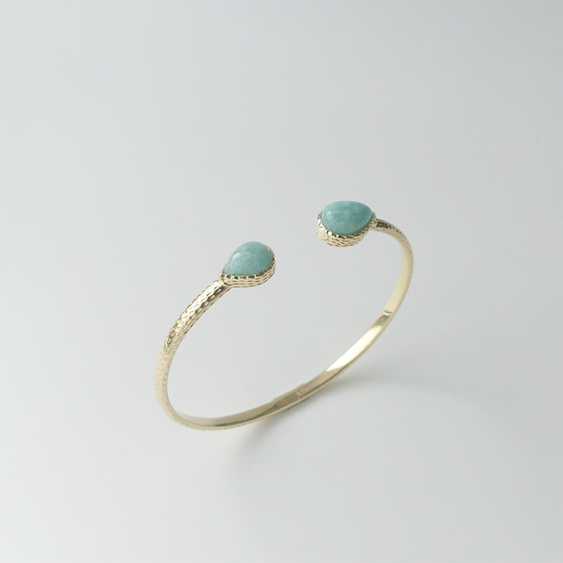 Jonc Doré Gouttes Amazonite