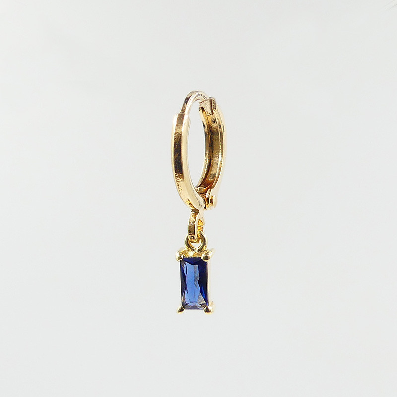 Boucle à l'unité doré marquise bleu