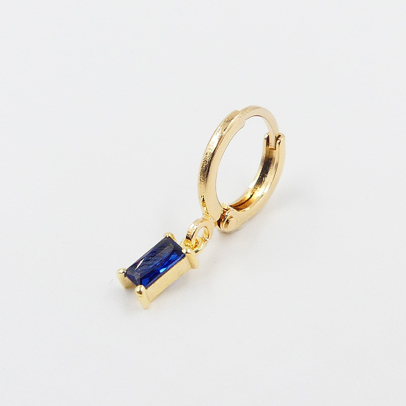Boucle à l'unité doré marquise bleu
