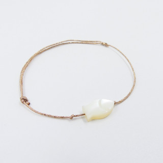 Bracelet Cordon Doré poisson nacre