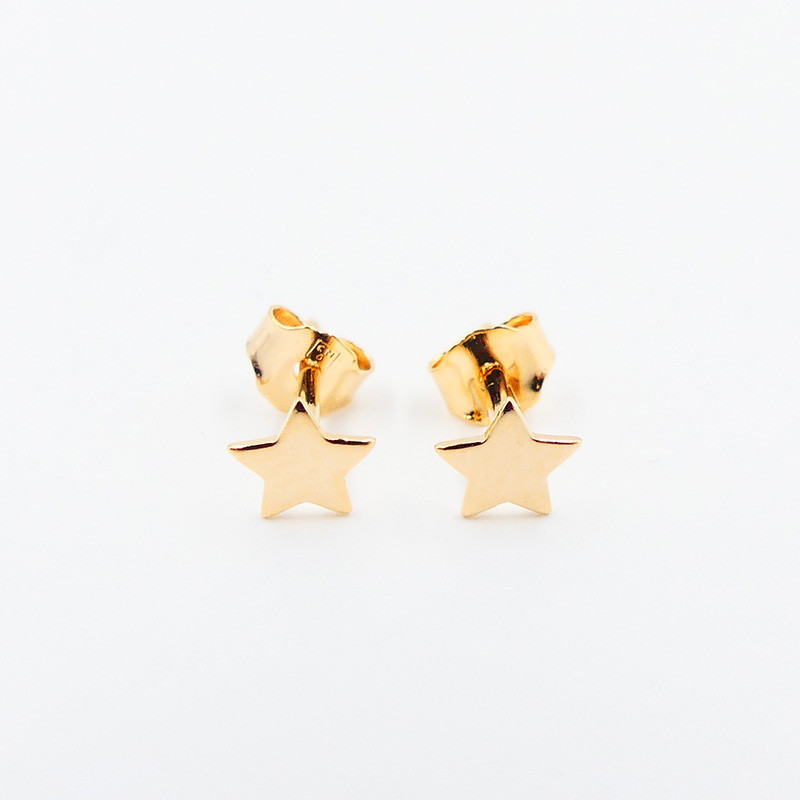 Clous D'oreilles plaqué or Enfant étoile