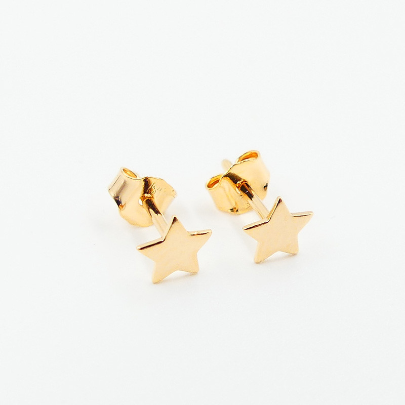 Clous D'oreilles plaqué or Enfant étoile