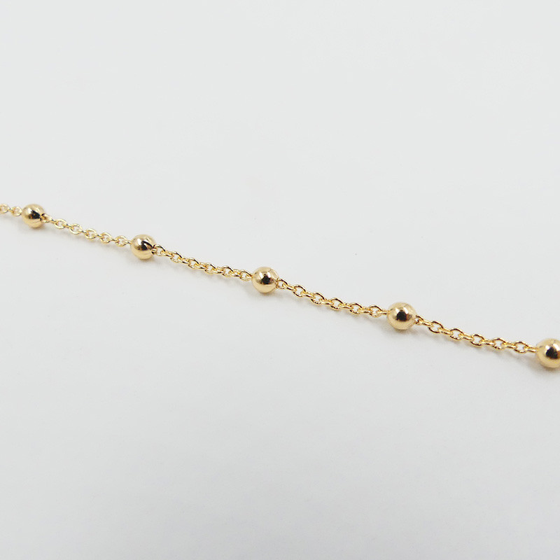 Collier enfant chaîne boule plaqué or