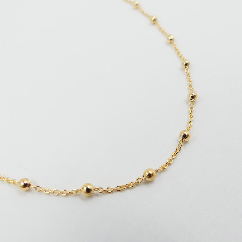 Collier enfant chaîne boule plaqué or