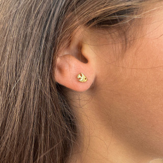 Clous d'oreilles enfant plaqué or poisson