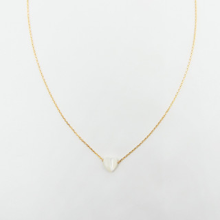 Collier Enfant Plaqué or coeur nacre