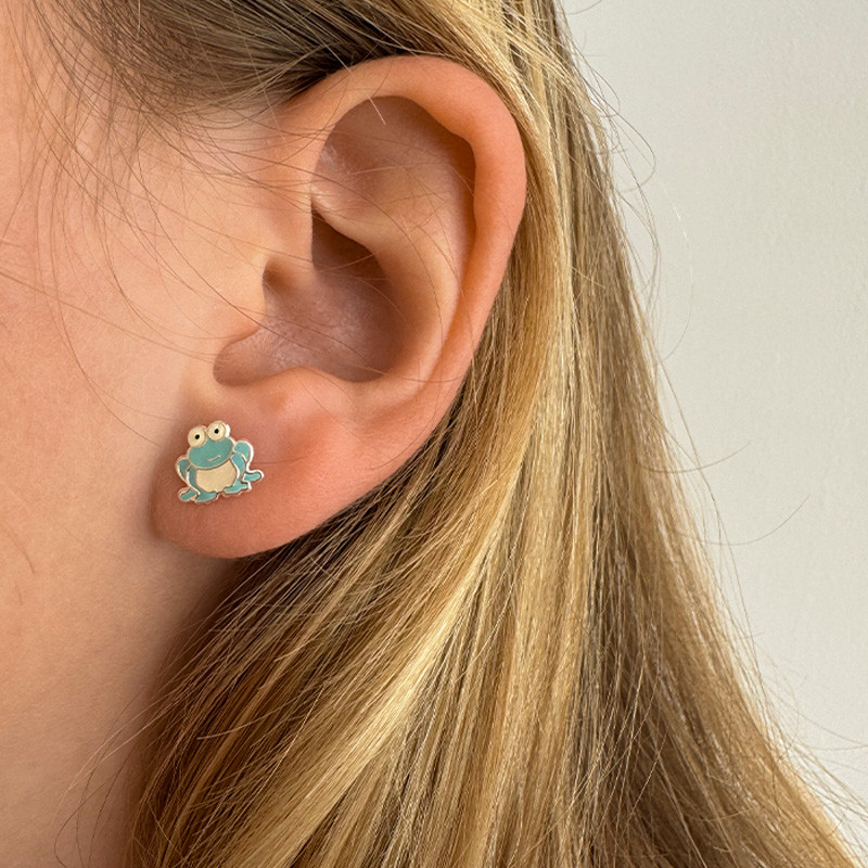 Clous Argent Enfant grenouille