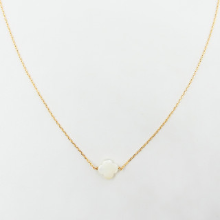 Collier Enfant Plaqué or trèfle nacre