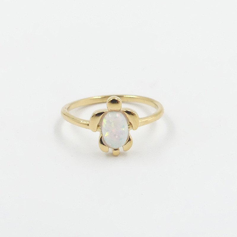 Bague enfant dorée tortue