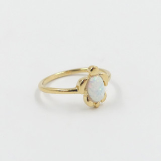 Bague enfant dorée tortue