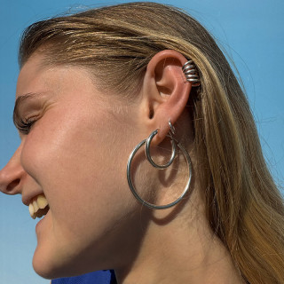 Earcuff Argent cinq rangs