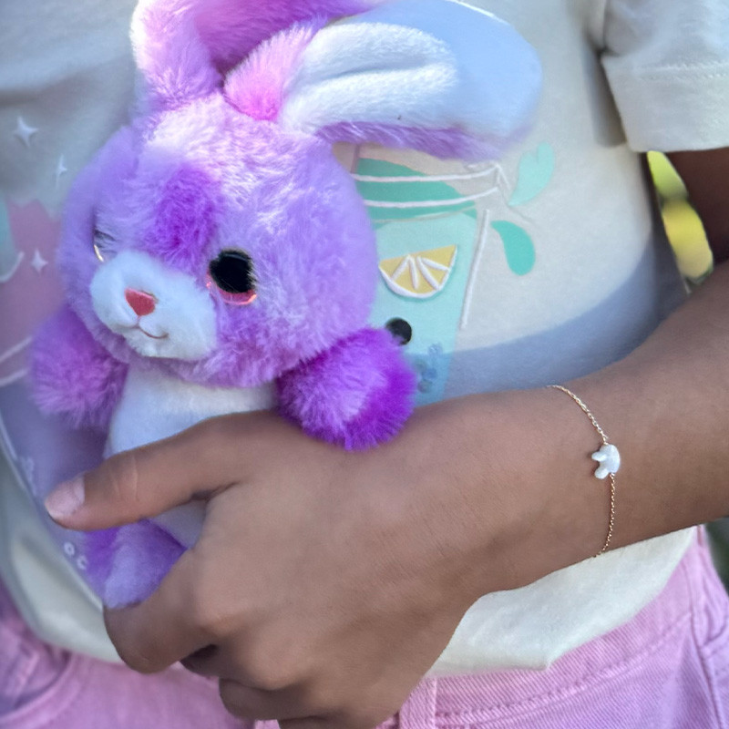 Bracelet Enfant Plaqué or Lapin
