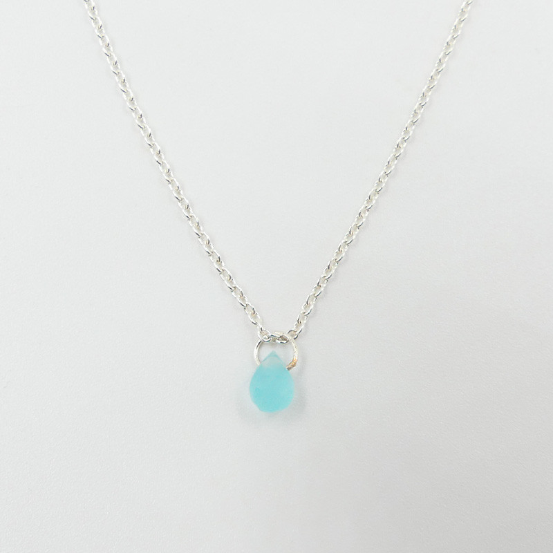 Collier argent Enfant Goutte Amazonite