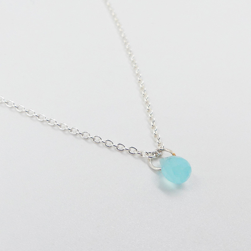 Collier argent Enfant Goutte Amazonite