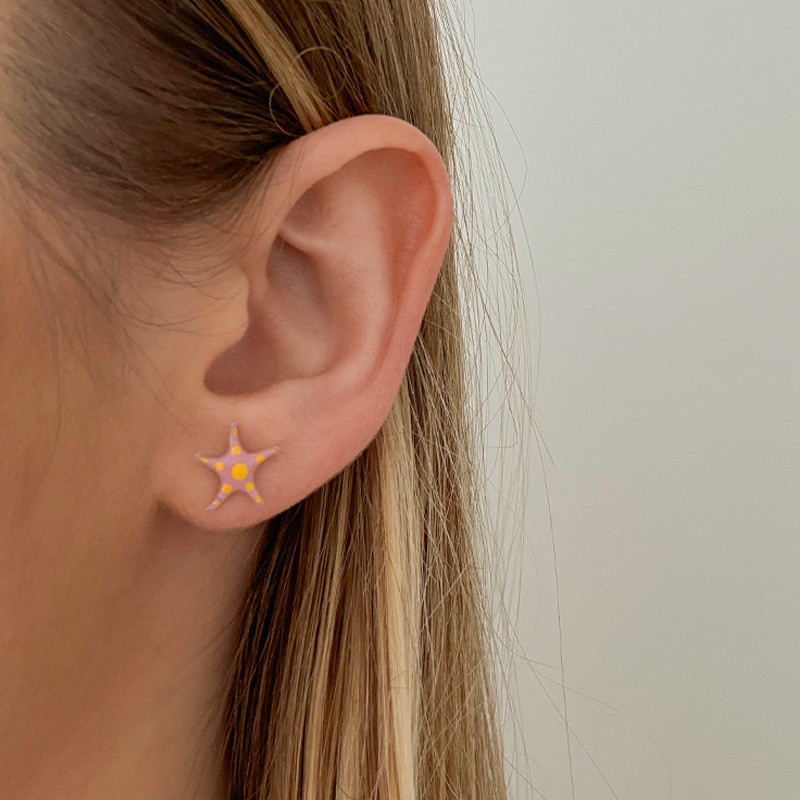 Clous argent enfant étoile de mer