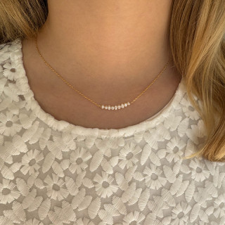 Collier enfant Plaqué Or barrette de perles