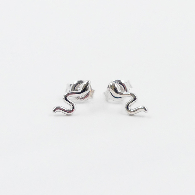 Clous d'oreilles Argent Serpent