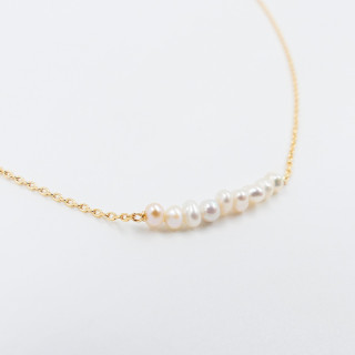 Collier enfant Plaqué Or barrette de perles