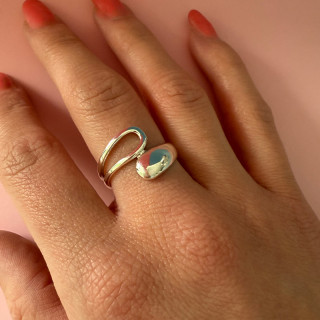 Bague Argent enlacée ajourée