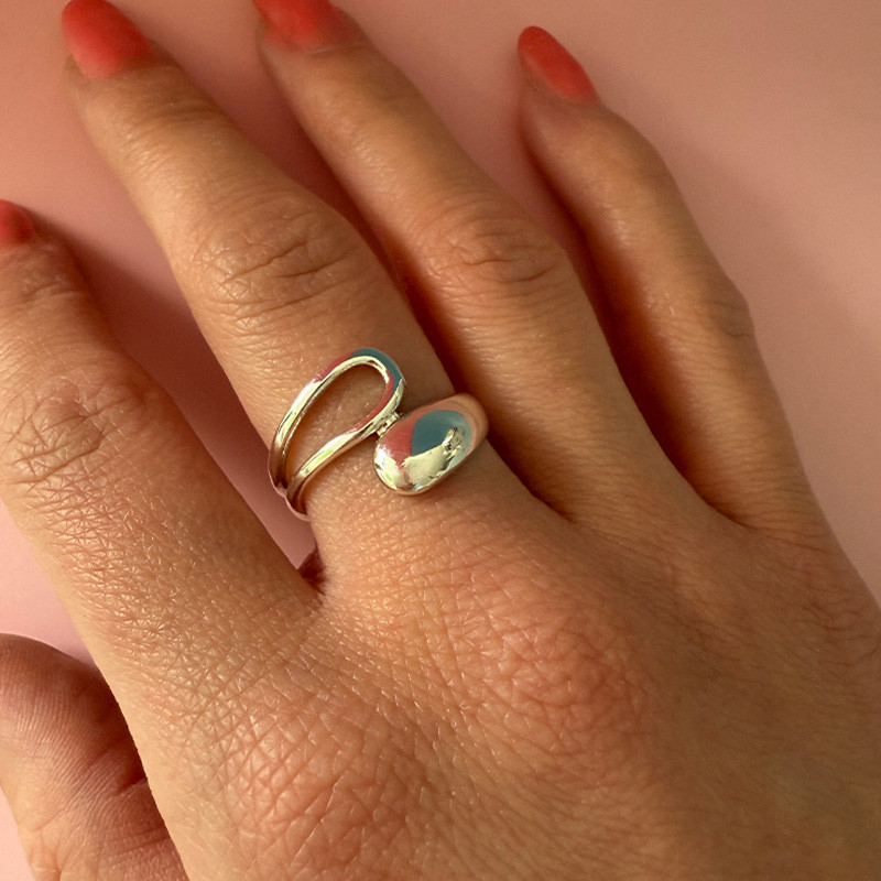 Bague Argent enlacée ajourée