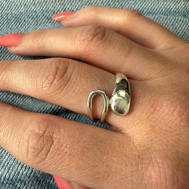 Bague Argent enlacée ajourée