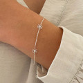 Bracelet Argent fleurs ajourées