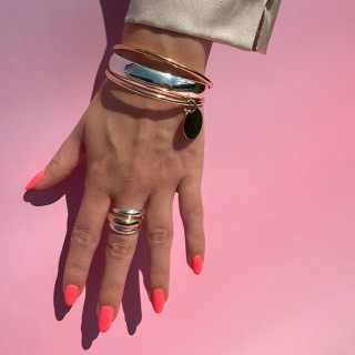 Bague Argent fine bombée