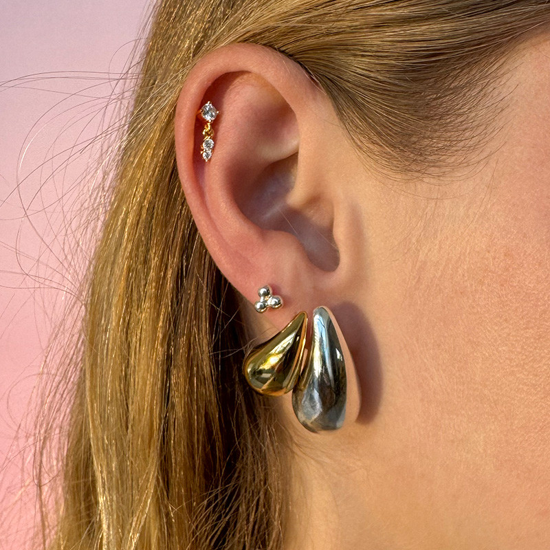 Boucles d’oreilles acier moyennes Gouttes