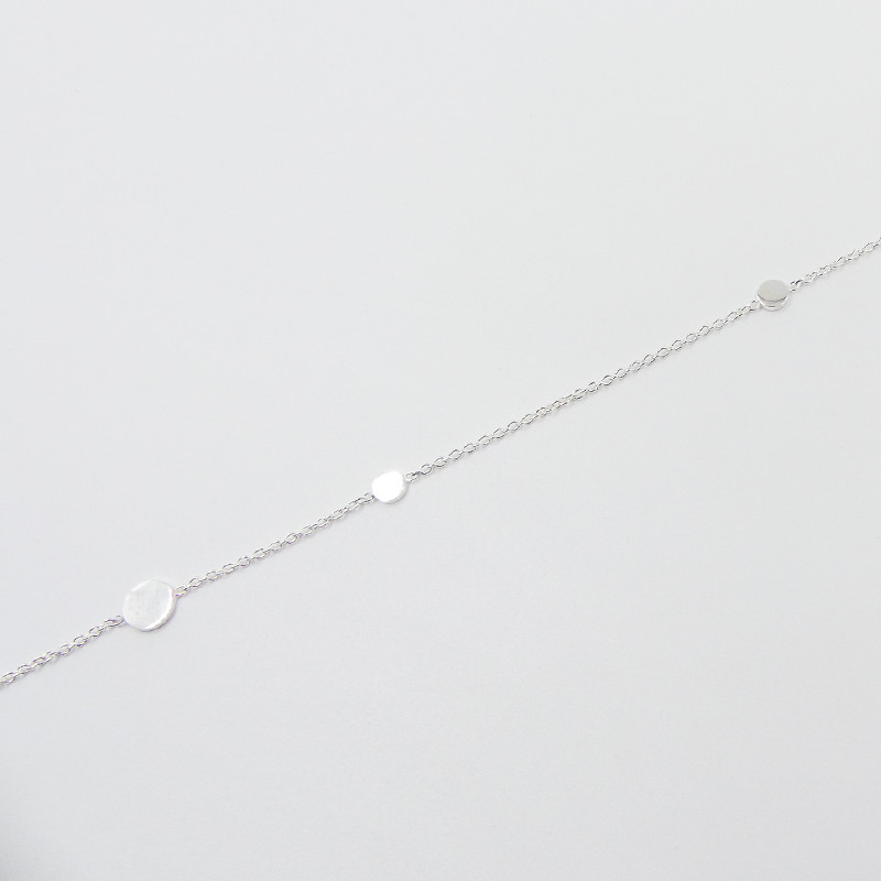 Collier Argent Pastilles