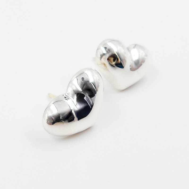 Clous d'oreilles Argent coeur 12mm