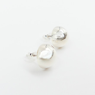 Clous d'oreilles demi-boules Argent 12 mm