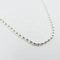 Collier Argent maille olive