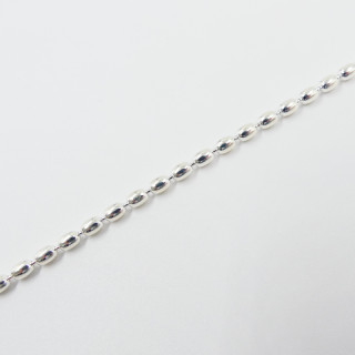 Collier Argent maille olive