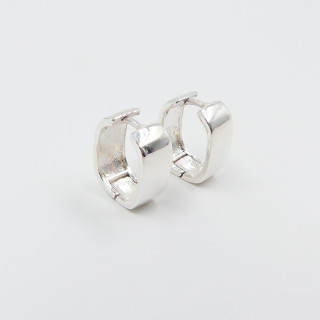 Créoles Argent Rectangle