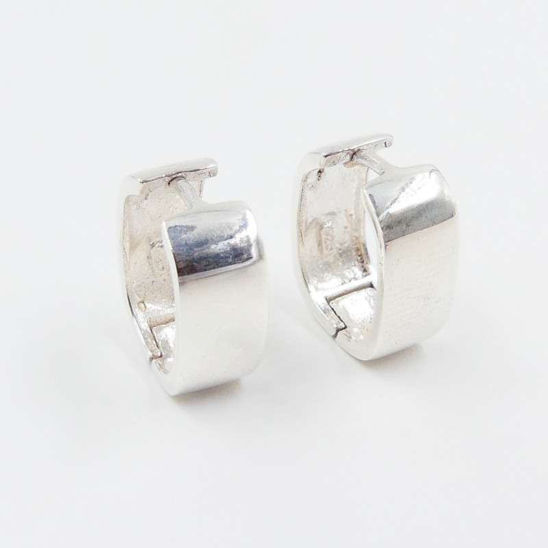 Créoles Argent Rectangle