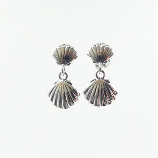 Clous d'oreilles pendantes Argent coquillage