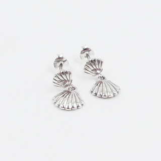 Clous d'oreilles pendantes Argent coquillage