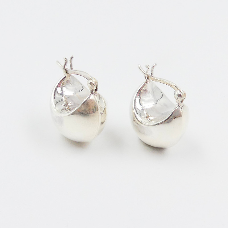 Créoles Argent panier