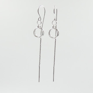 Boucles d'oreilles traversantes Argent trinité