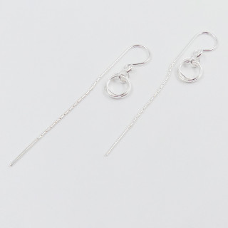 Boucles d'oreilles traversantes Argent trinité