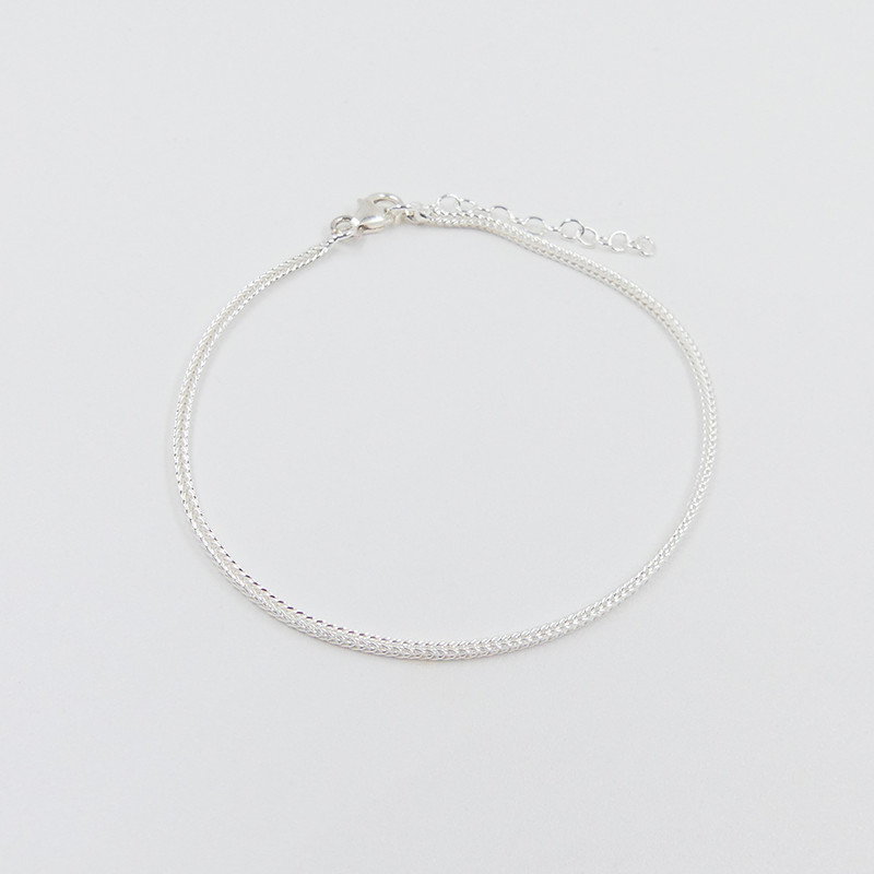 Bracelet Argent maille serpent carré