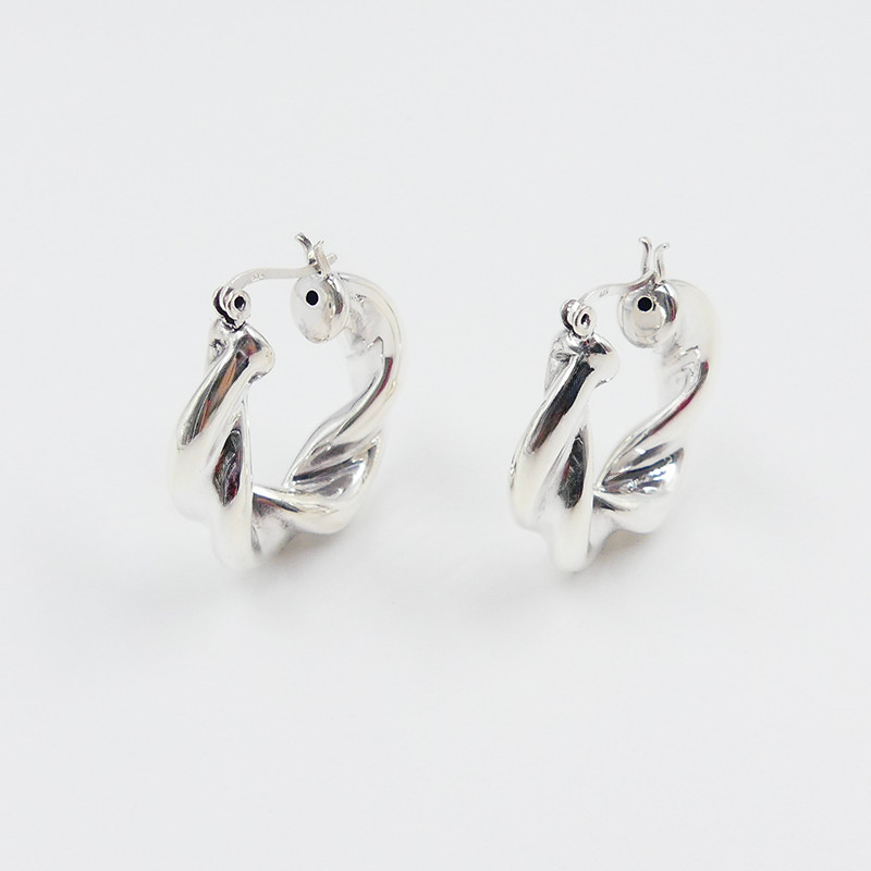 Créoles Epaisses Argent Torsadées