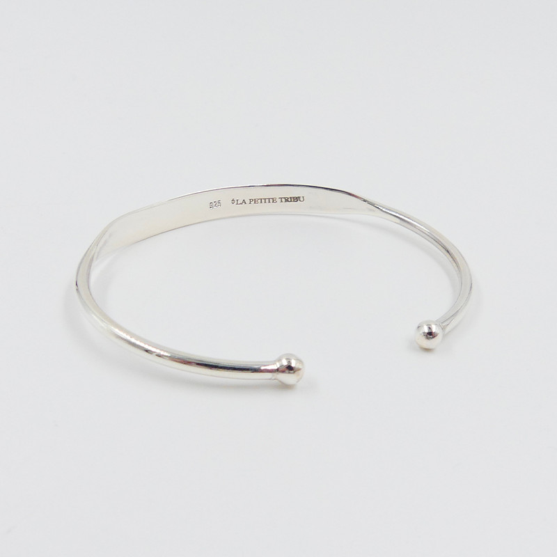 Jonc argent ajustable à graver