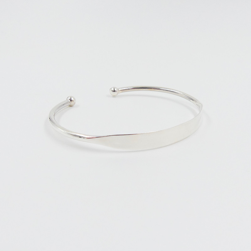 Jonc argent ajustable à graver